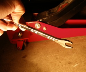 (Image: Custom 16mm wrench I made for working on front stabilizer bar 
		    end links)