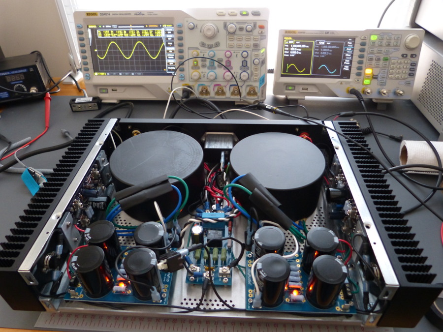 (Image: My custom Nelson Pass Amp Camp Amp in testing)