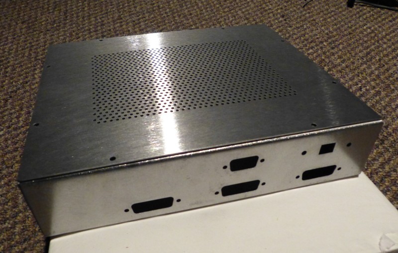 (Image: DSP enclosure in raw steel after arriving from manufacturing)