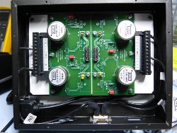 (Image: Showing the painted DSP enclosure with mezzanine installed)
