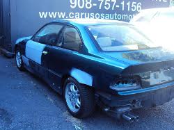 (Image: E36 in paint shop 2014 left rear view after bodywork)