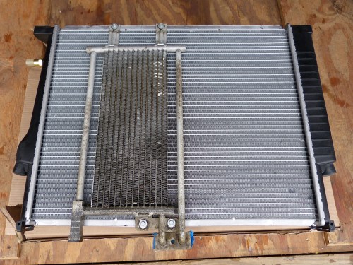 (Image: Behr radiator with transmission cooler installed)