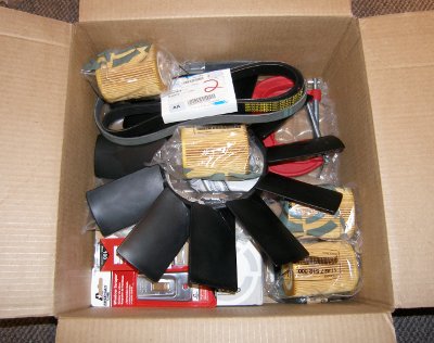 (Image: Just a box of parts received from Tischer for the engine accessory overhaul)