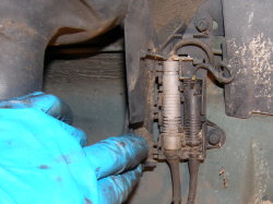 (Image: Brake wear sensor wiring junction box open)