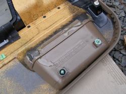 (Image: Rear of door panel storage pocket showing cracks)