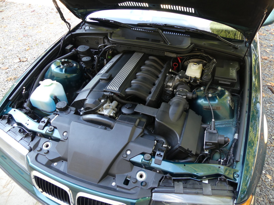 (Image: Engine bay following delivery of E36)