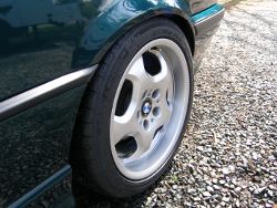(Image: Left side rear wheel closeup of 8.5" M Contour with 245/40 PS2)