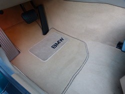 (Image: Driver footwell with new carpet installed)