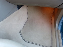(Image: Passenger footwell with new carpet installed)