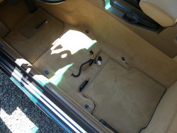 (Image: Driver side floor pan without seat installed)