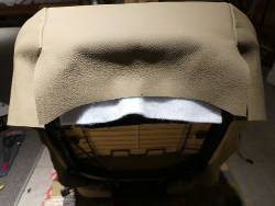 (Image: Closeup of top flap of backrest cover)
