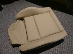 (Image: Showing top of seat base foam with new cover installed)