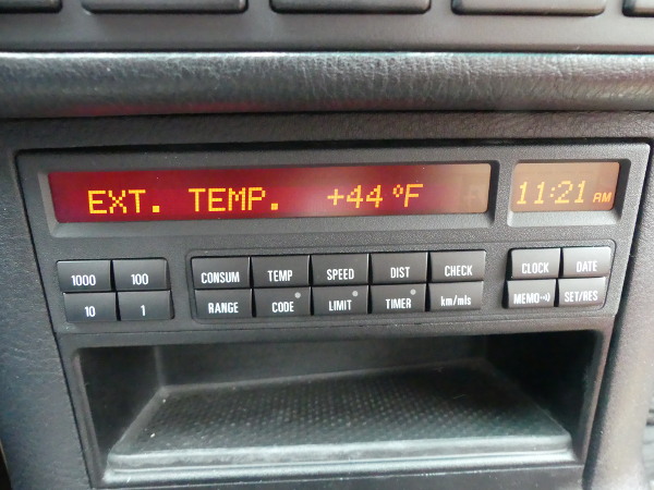 (Image: Closeup of new OBC showing temperature display after coding)