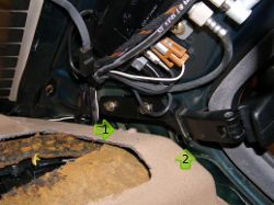 (Image: Showing what caused a small rip in the parcel shelf fabric)