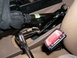 (Image: Tools used to adjust and secure the parking brakes)