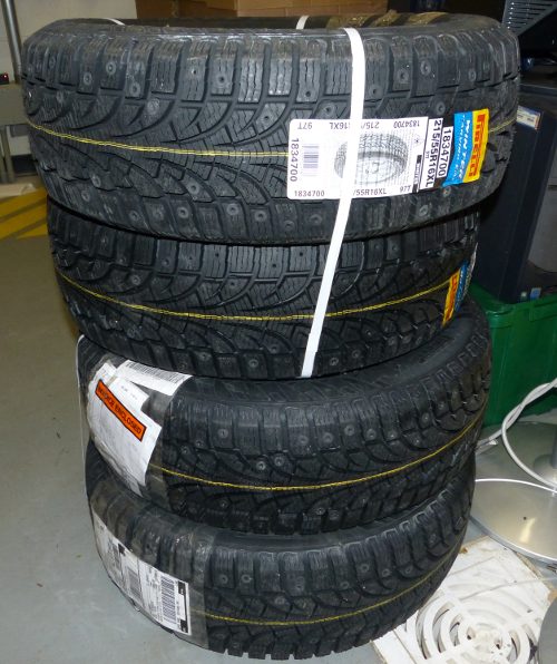 (Image: Stack of Pirelli Winter Carving Edge in 215/55/16)