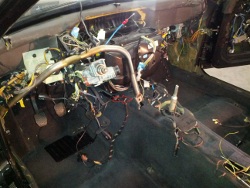(Image: Left side shot of tubular support with dashboard removed)