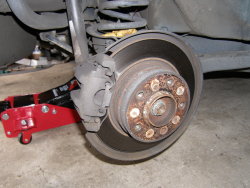 (Image: Rear brakes shown with wheel off)