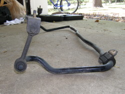 (Image: Side view of old rear swaybar removed)