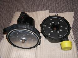 (Image: Old secondary air pump split open)