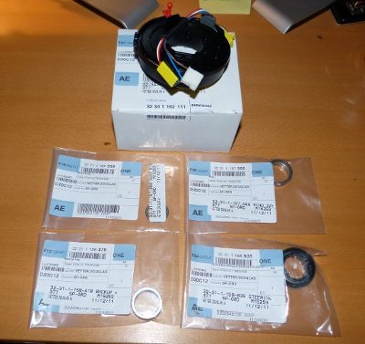 (Image: Parts received to fix the steering wheel noise)