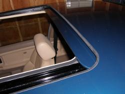(Image: Closeup of second external sunroof seal installed)