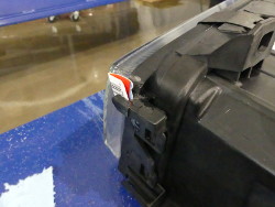 (Image: Closeup of my attempted repair of the broken rail