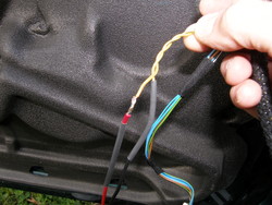 (Image: New wiring spliced)