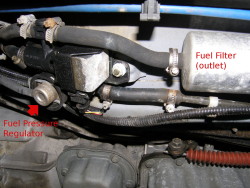 (Image: Fuel filter outlet hose)
