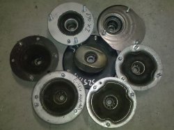 (Image: Collection of BMW strut guide supports with bearings)