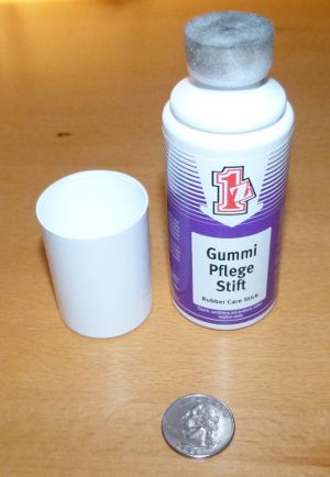 (Image: 8 Oz bottle of Gummi Pflege rubber restorer)