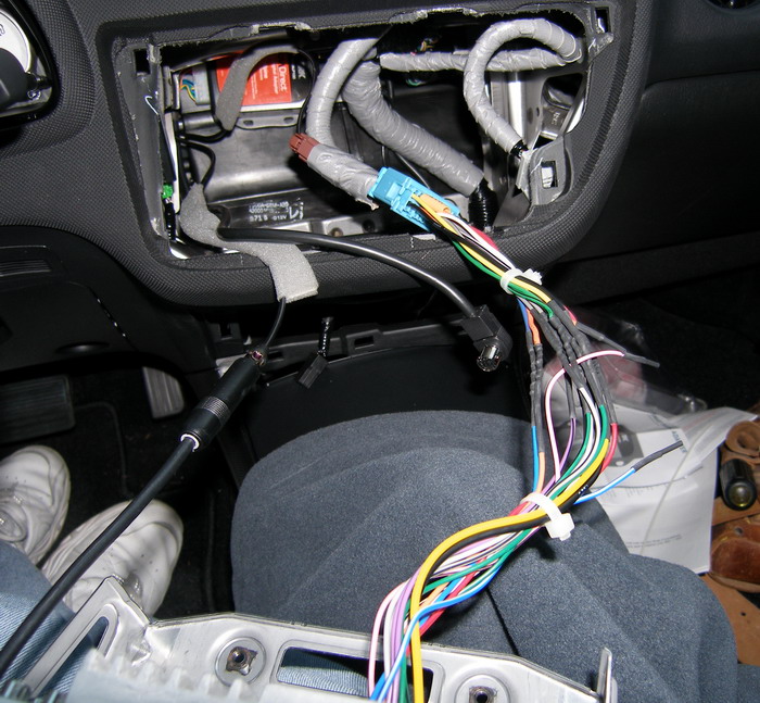 (Image: Headunit about to be installed)