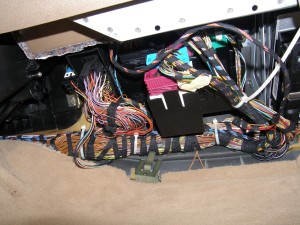 (Image: Under dashboard with panel removed)