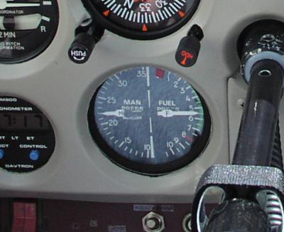 (Image: Closeup of manifold/fuel pressure gauge)