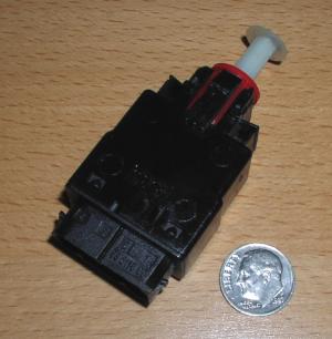 (Image: Closeup of brake pedal switch)