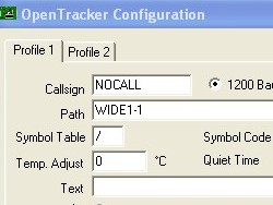 (Image: Screenshot of OpenTracker configuration program)