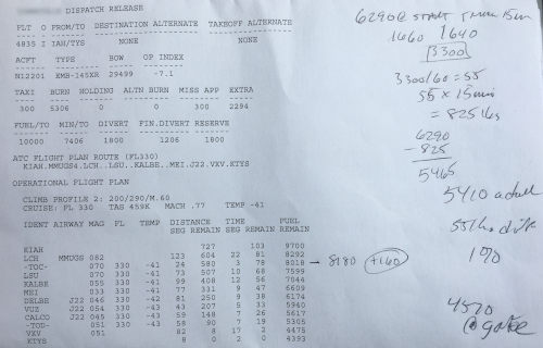 (Image: Release with calculations to diagnose a possible fuel leak)