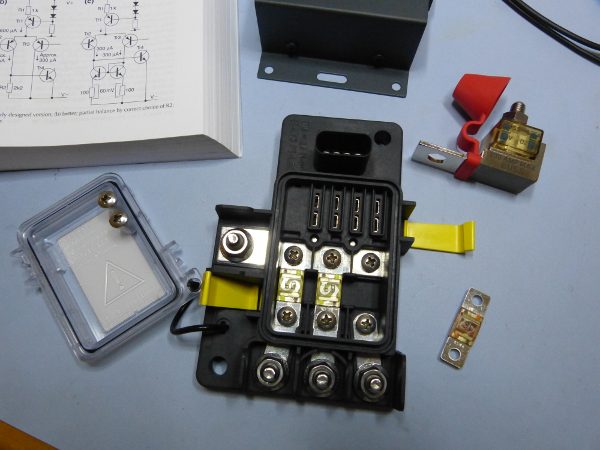 (Image: Various parts required for DC power distribution)