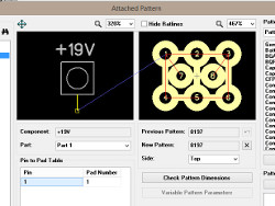 (Image: Diptrace screenshot of component editor pin mapping dialog)