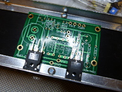 (Image: Showing fit of original ACA PCB on 2U chassis heatsink)