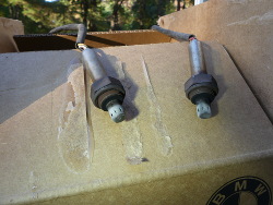 (Image: Closeup of old pre-cat oxygen sensors)