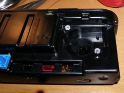 (Image: Closeup of white spacers used in new fan installation)