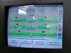 (Image: Alignment machine screen capture of front specs)