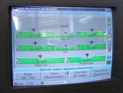 (Image: Alignment machine screen capture of rear specs)