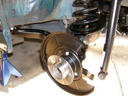 (Image: New left rear suspension installed)