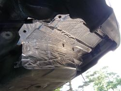 (Image: New muffler heat shield installed)