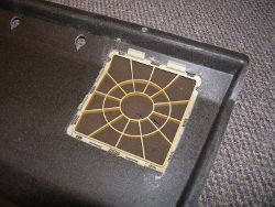 (Image: Rear of parcel shelf showing how speaker grills mate)