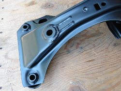 (Image: Right side bottom closeup of freshly powdercoated subframe)