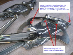 (Image: Profile shot of old and new regulator showing areas of interest)