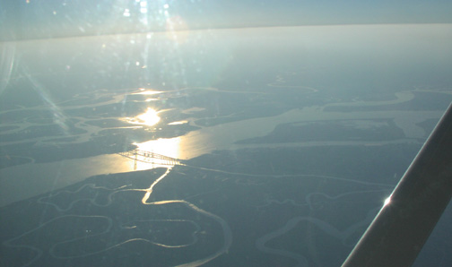 (Image: View of St. Andres Sound just before sunset)